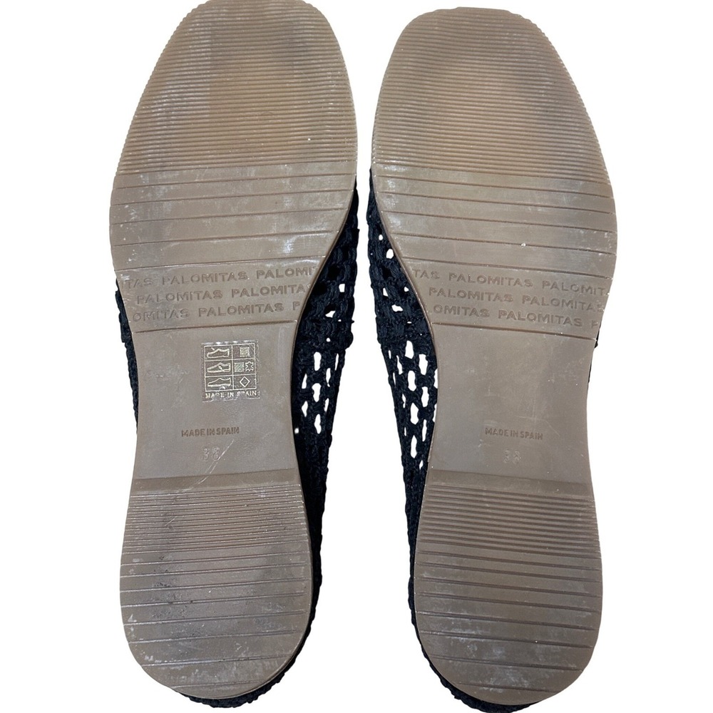 Palomitas Paloma Barceló Black Woven Mesh Ballet Flats Fisherman EU 38 - Picture 5 of 7